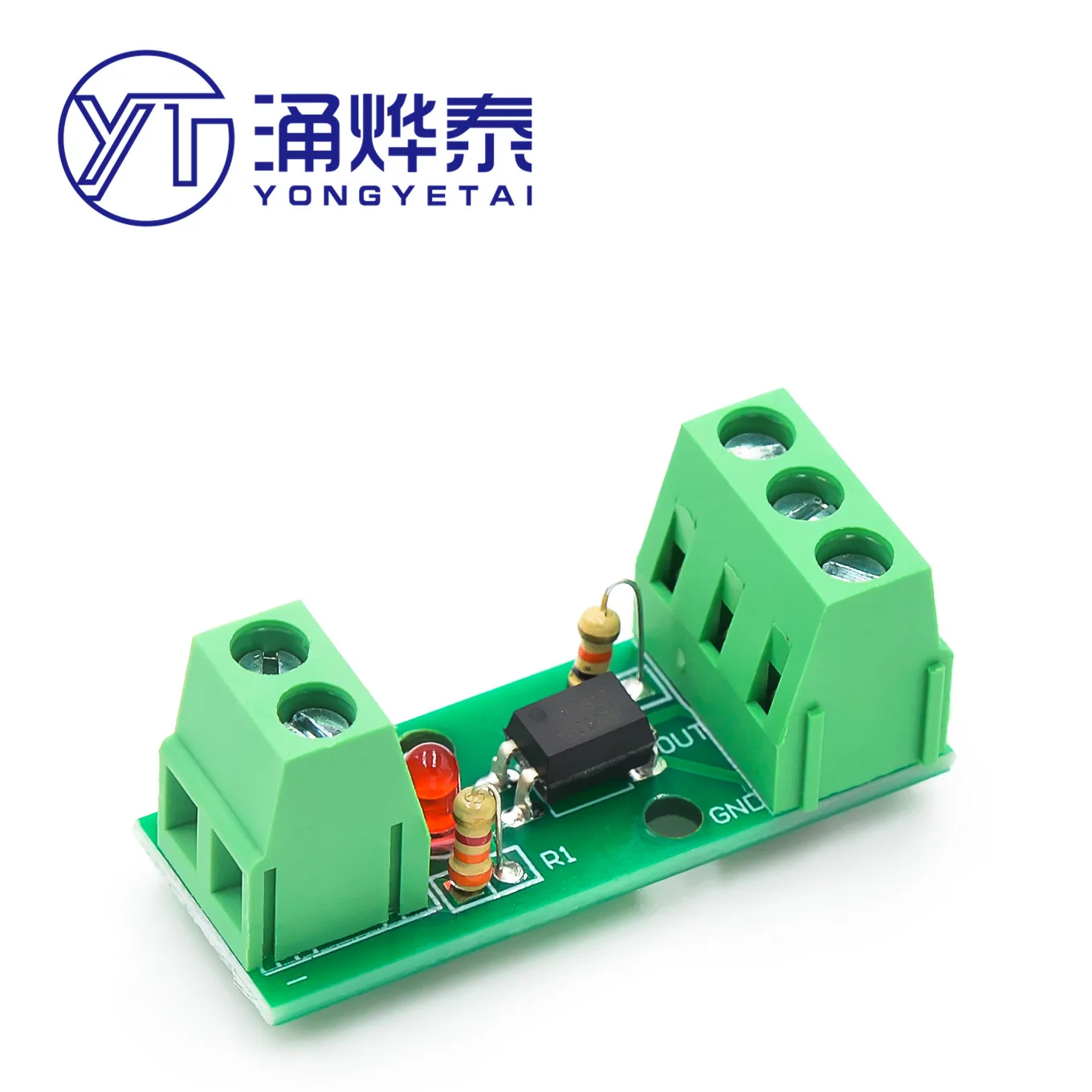 YYT 1 way optocoupler isolation module/EL817/PC817/photoelectric isolator/optical coupler/cardable rail bracket