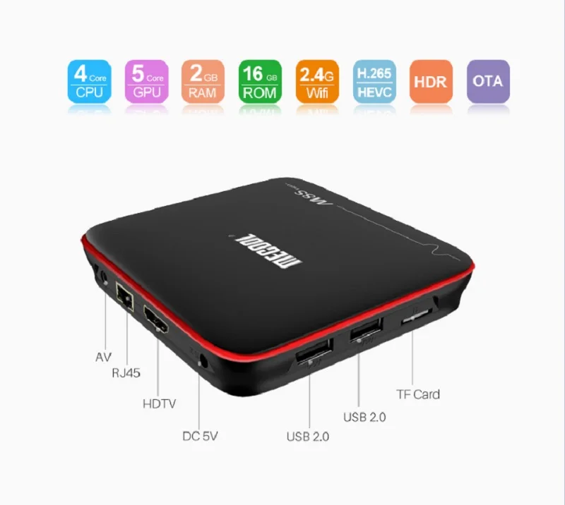 Google Smart tv Box M8S Pro 2G 16G Smart BOX Android 7,14 K HD 3D Голосовое управление Amlogic S905W WiFi приставка