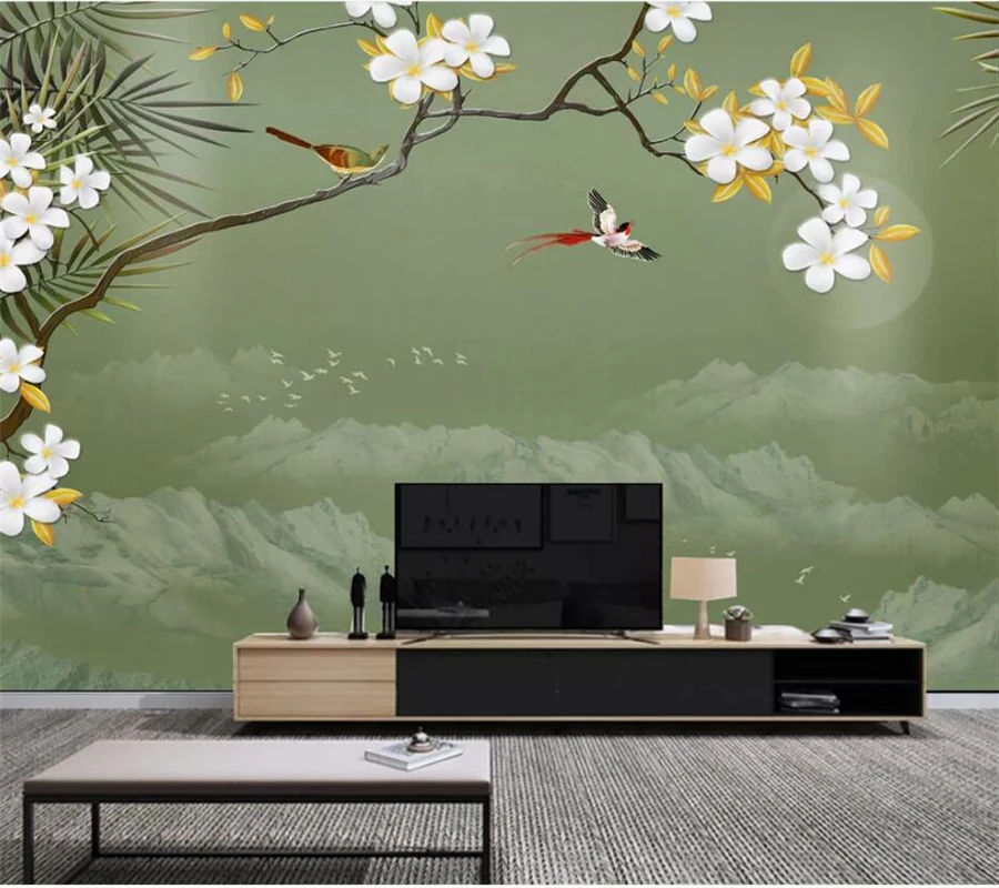 Большой Настенный художник wellyu на заказ с новыми китайскими тиснеными цветами и