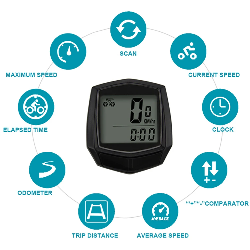 

Bike Wired Stopwatch with LCD display clearly sees the data,Multifunction portable Outdoor Sport Accessor easy installation