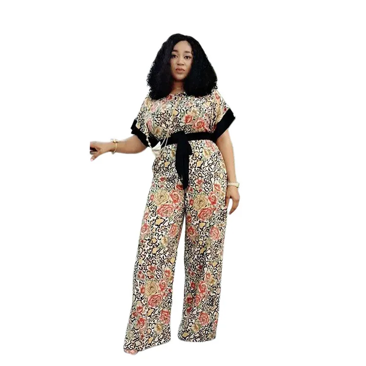 Комплект из двух предметов с цветочным принтом Женская африканская одежда