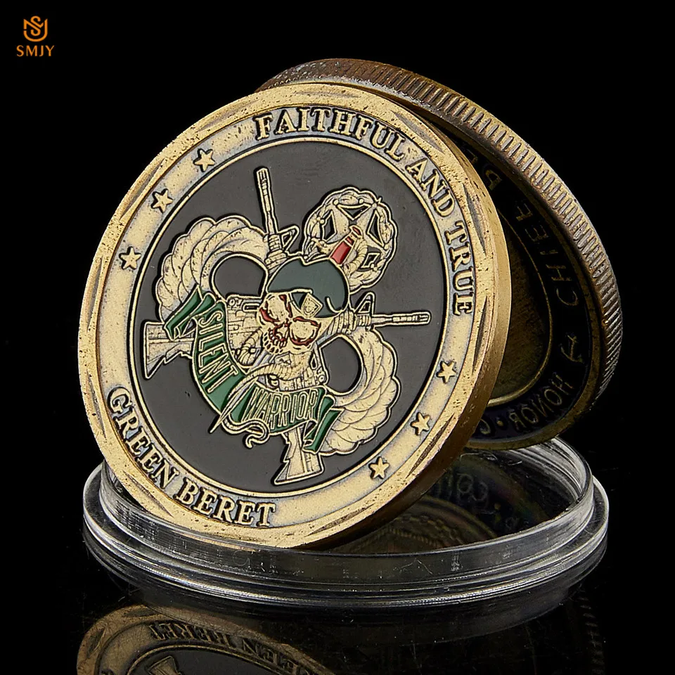 Верный и настоящий Скелет армии США зеленый берет свобода военный вызов