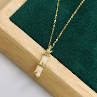 s925 sterling silver transparent bamboo advanced clavicle chain minority pendant necklace for women wedding party fine jewelry