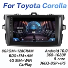 Автомобильный мультимедийный проигрыватель, автомагнитола 2 din на Android 128, 4G, 8G + 10,0G DSP для Toyota Corolla E140150, 2006, 2007-2011, Wi-Fi, BT