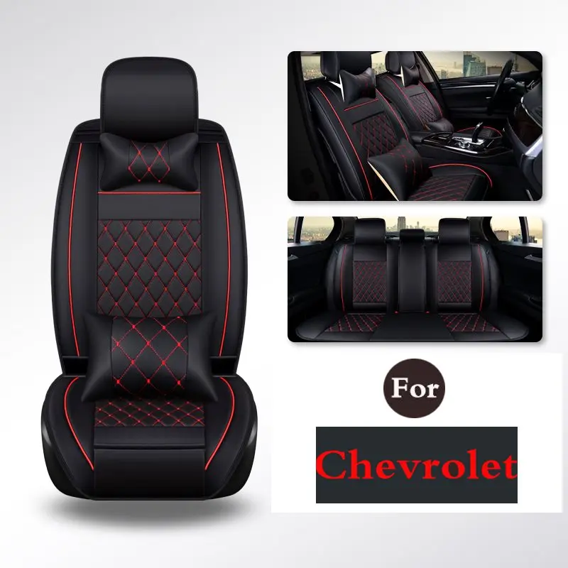 

2018 Pu Leather Car Front Back Bucket Seat Covers Solid 5 Color Mats For Chevrolet Cruze Sail Malibu Captiva Traxes Rveo Epica