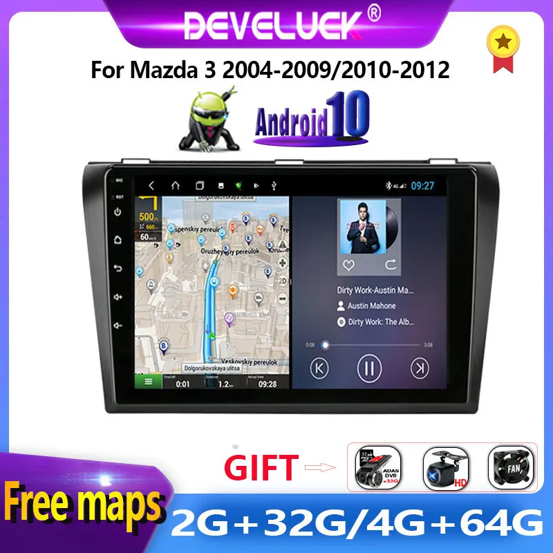 

2 DIN Android 10 Car Radio Multimedia Video Player For MAZDA 3 2004-2009 2010-2013 GPS Navigation DSP 2din stereo Split Screen