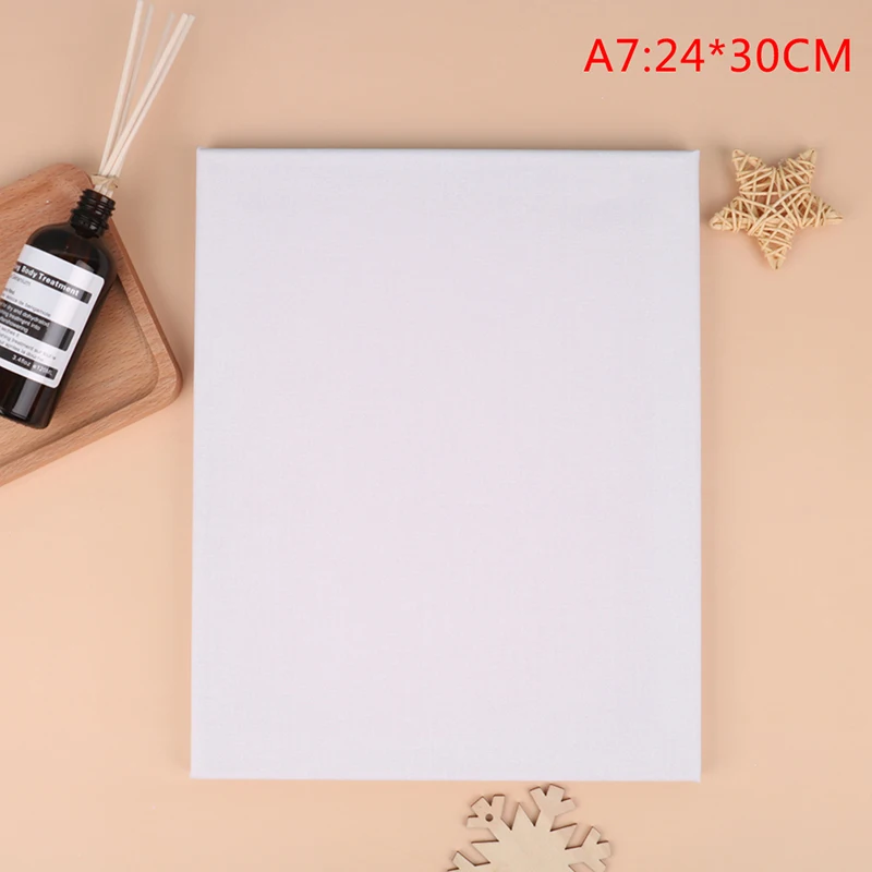 

1 шт. белый чистый квадратный художественный холст для рисования маслом, деревянная рамка для загрунтованной фотокраски