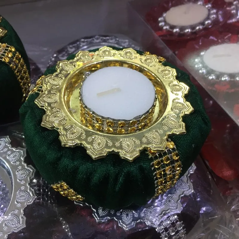 Бархатный подсвечник с оттоманским мотивом 2'li | Дом и сад