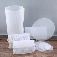 diy bag knitting accessories weaving plastic mesh sheet with ribbonwoolyarn easy knit helper with sewing accessories needle