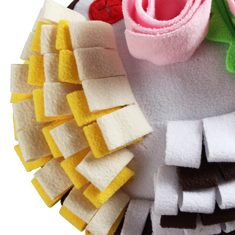 

Snuffle Mat Dog Puzzle Toys Slow Food Training Games Interactive Toy Birthday Cake Feeding Mat Cat Puppy Feeder