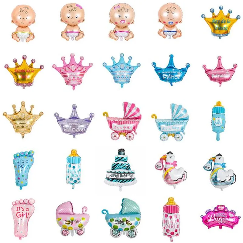 

1pcs Baby cartoon Boy Girl birthday baby carriage Foil Balloons Children's birthday party Decoration Balloons