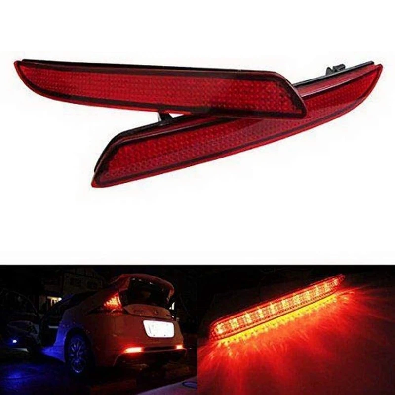 

Car Rear Bumper Reflector Brake Light for Mitsubishi Lancer EVO Evolution Outlander Sport Red Lens 2008-2014