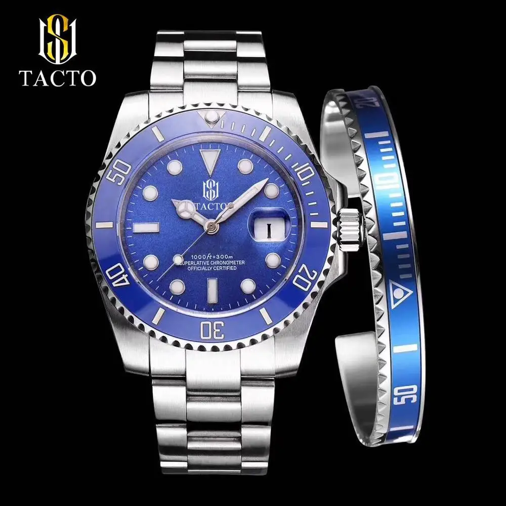 Новое высокое качество роскошные мужские часы цвета: золотистый синий Керамика