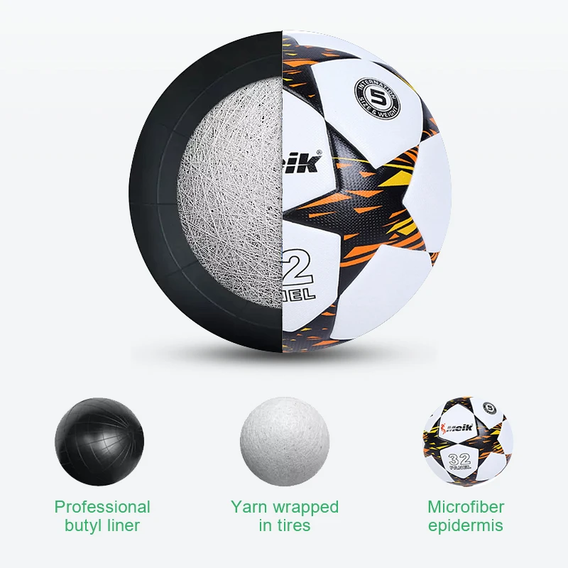 

Soccer Ball Size 5 Soccer Goal Original Sports Training Entertainment Football Pu Material Sports Matches League Balls Athletics