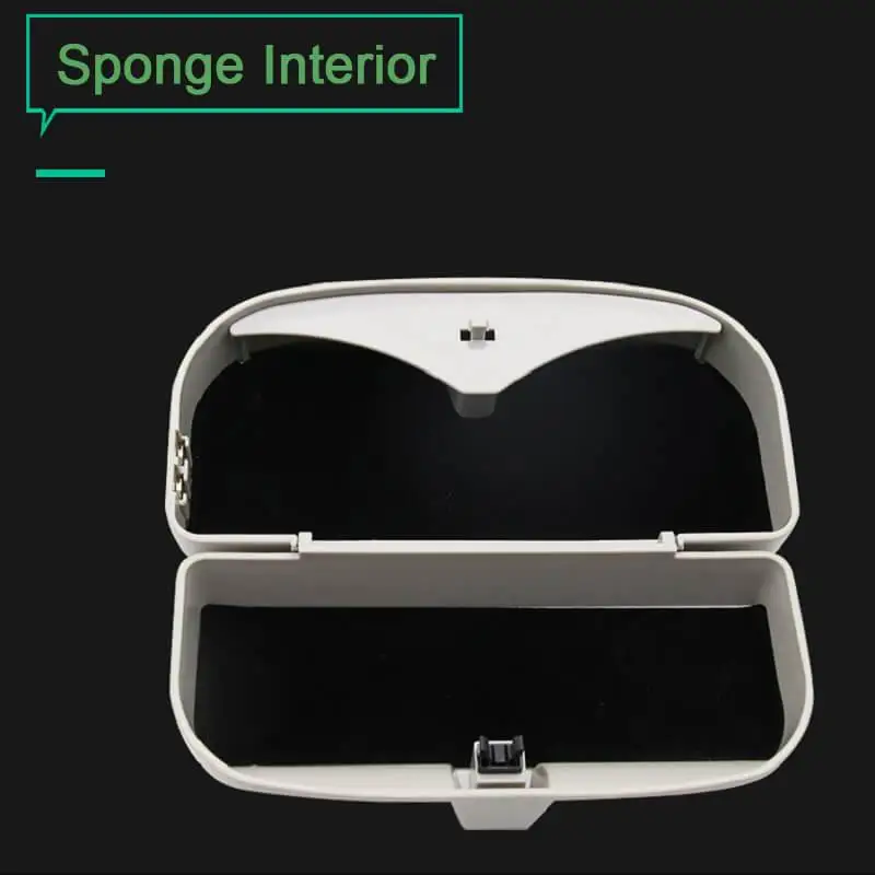 

Universal Car Visor Sunglasses Case One Hand Single Push Sun Glasses Holder With Card Slot