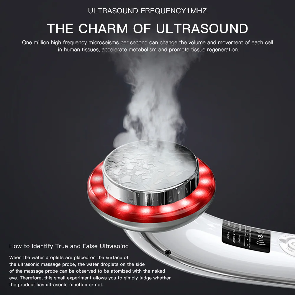 Goede Ultrasone 6-In-1 Afslanken Instrument Led Huidverzorging Instrument Ems Vibratie Massage Vormgeven Instrument Huidverzorging Gereedschap
