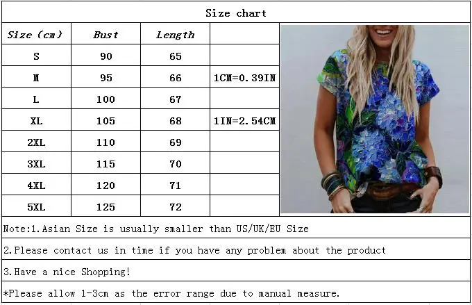 

2021 Fashion Summer Loose Short-sleeved Round Neck Pullover Floral Print T-shirt Women's Casual Plus Size T-shirt Top 5XL