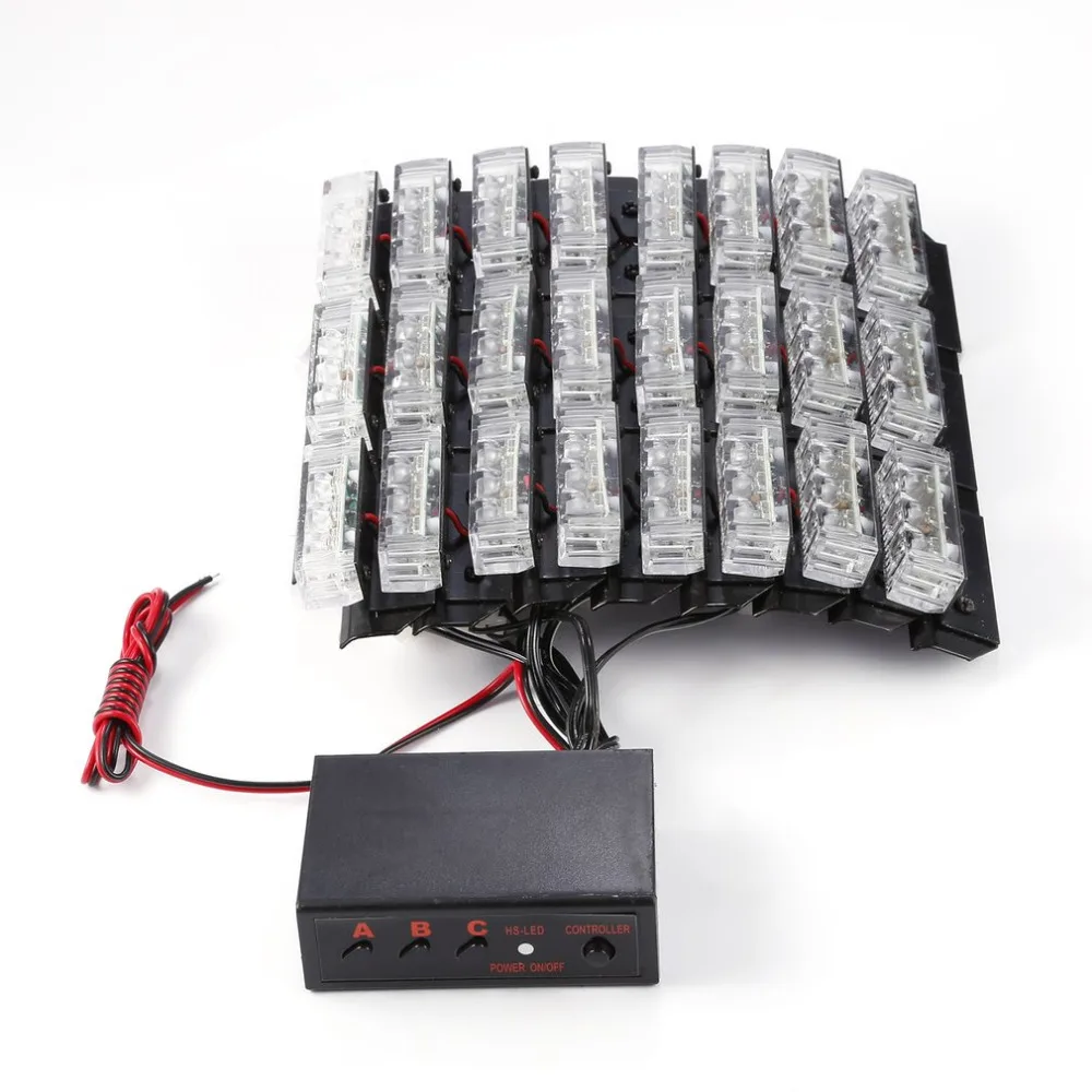 

HEHEMM 72 LED Super Bright Flashing Strobe Warning Light Emergency Car Lights Dash Grill Light