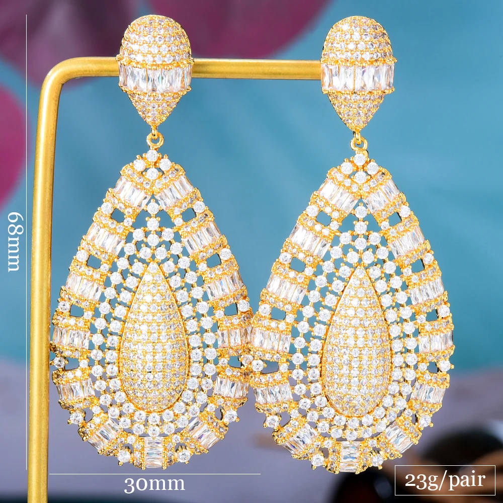 Роскошные висячие серьги GODKI с бантом для женщин свадебные кубическим цирконием