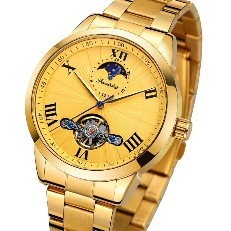 Часы наручные Forsining Мужские автоматические механические часы-скелетоны с