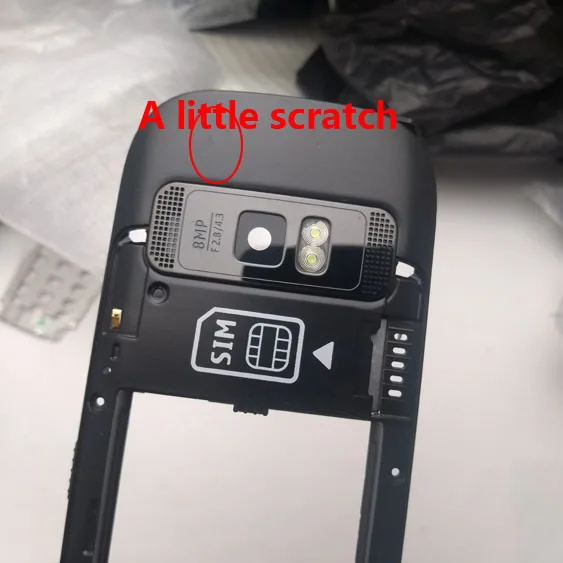 Black with scratch Сменный корпус средней рамки с гибким динамиком Sim для Nokia C7 C7-00 C700+ Инструменты+ отслеживание - Цвет: Black with scratch