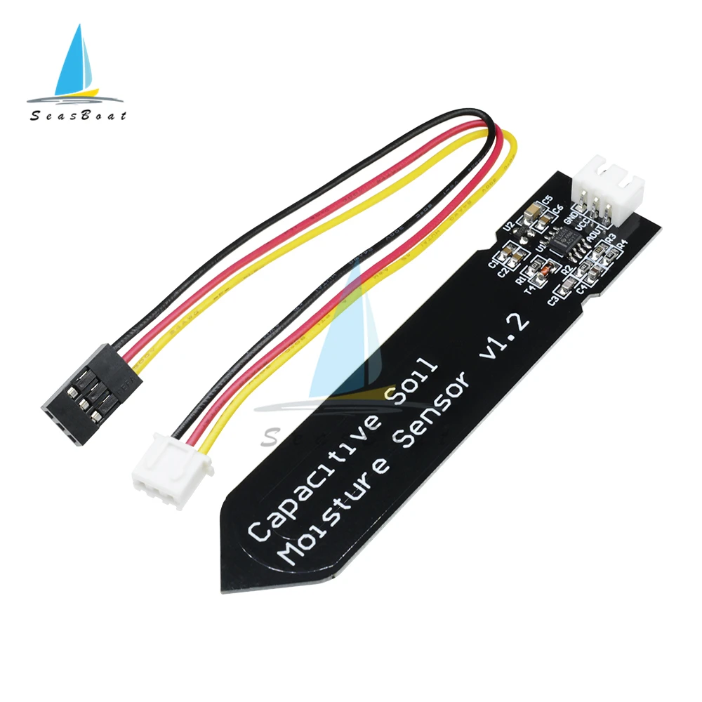 

DC 3.3-5.5V Capacitive Soil Moisture Sensor Not Easy to Corrode Wide Voltage Wire Analog Output for arduino