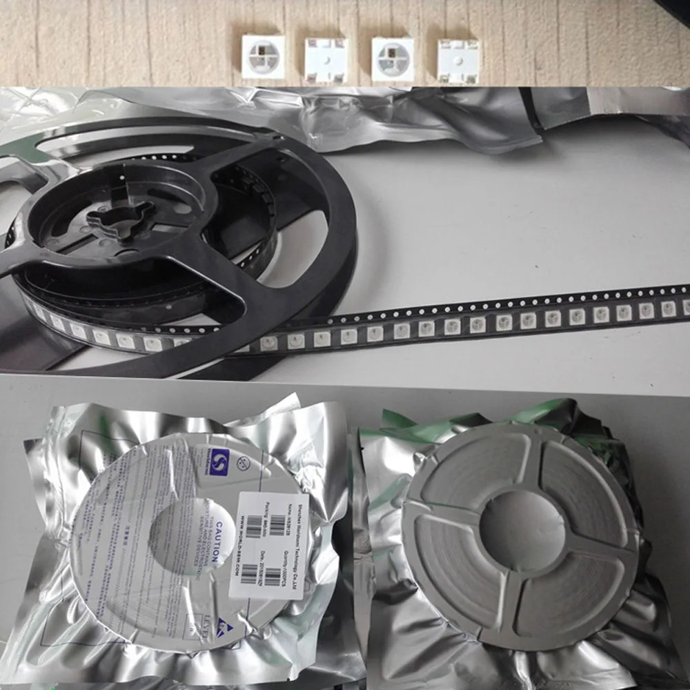 

WS2812B RGB LED Chip 5050SMD WS2812 Individually Addressable Chip Pixels DC5V Black/White PCB