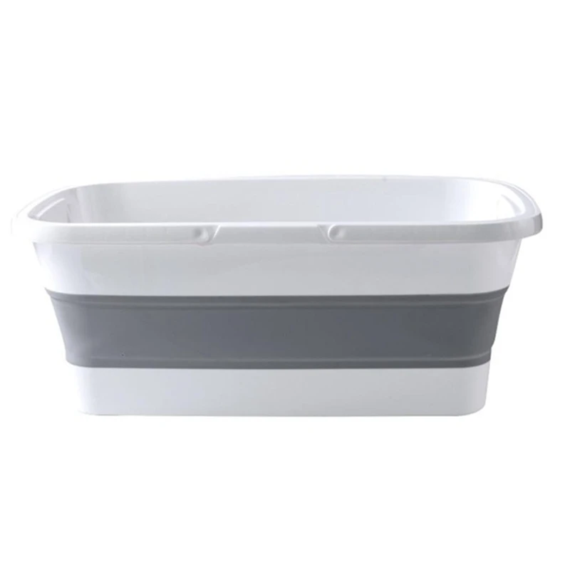 Горячая-Складная швабра ведро складной портативный умывальник Dishpan с ручкой для кемпинга рыбалки
