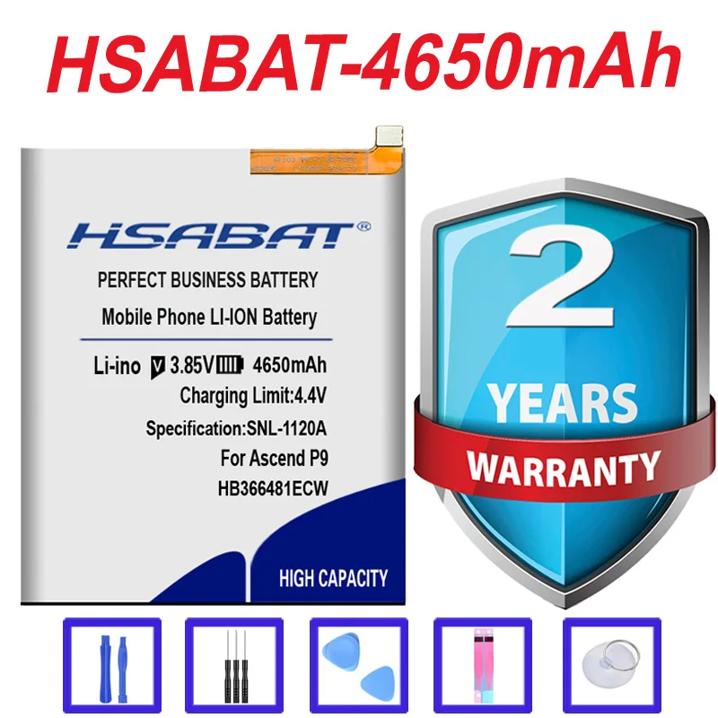 HSABAT 4650 мА/ч, HB366481ECW для huawei P9 5C(P9 9 G9 P10 p20 Lite) G9 honor 8/honor 8 Lite/Y6 II honor 6c pro v9 play Батарея