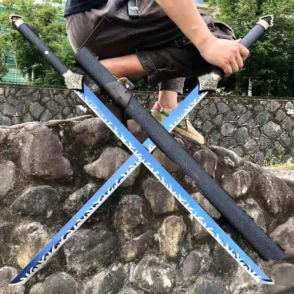 

Handmade Battle Chinese Kung Fu Sword Martial Art Jian Sharp Manganese Steel Blade Wushu Saber Full Tang