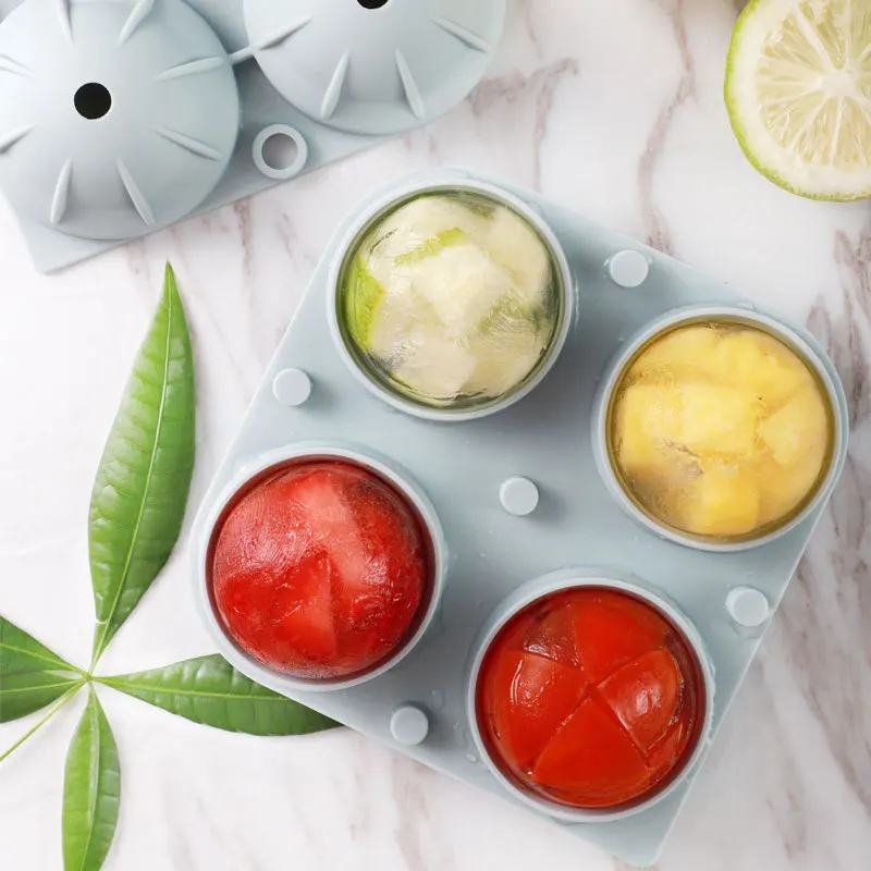 4 сетки Круглый кубик льда чайник силиконовые лоток мяч прессформы ледяной шар