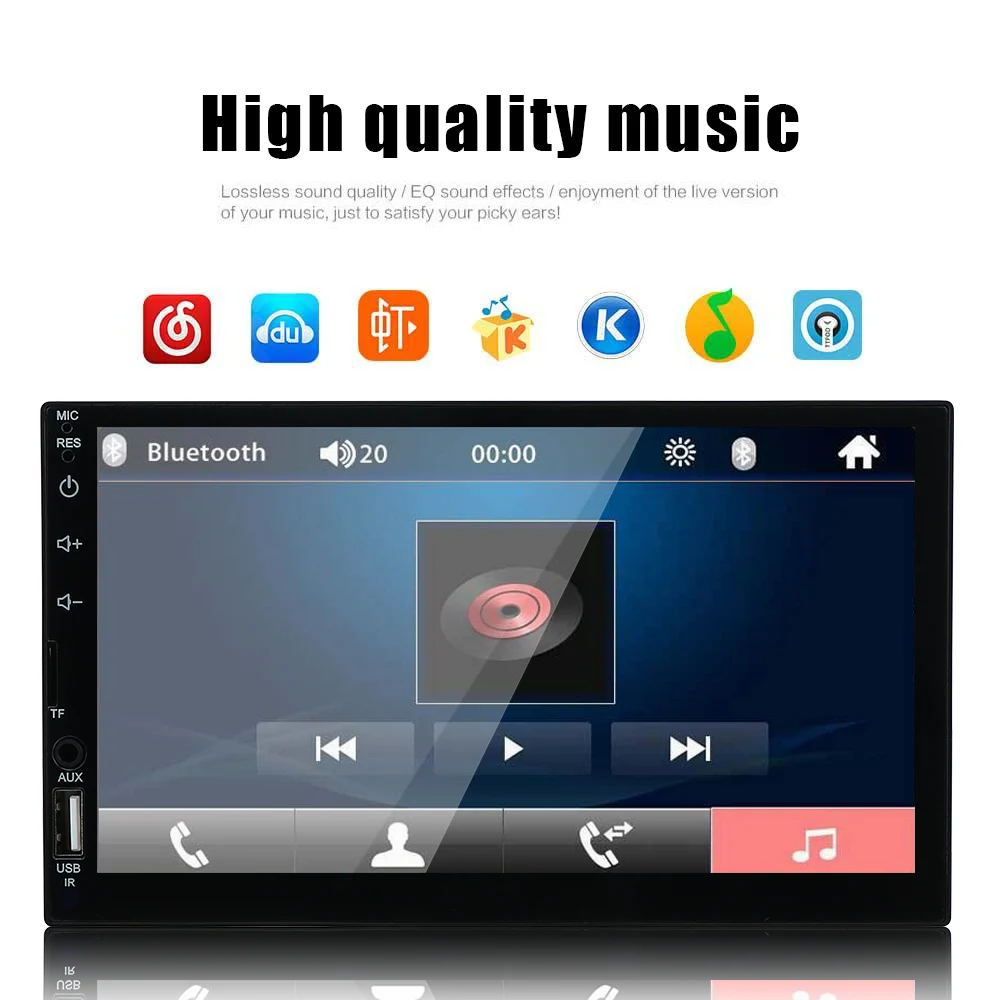 12v car mp5 player dvd stereo radio audio media reversing vedio 2 din 7 inch screen automobile accessories universal electronics free global shipping