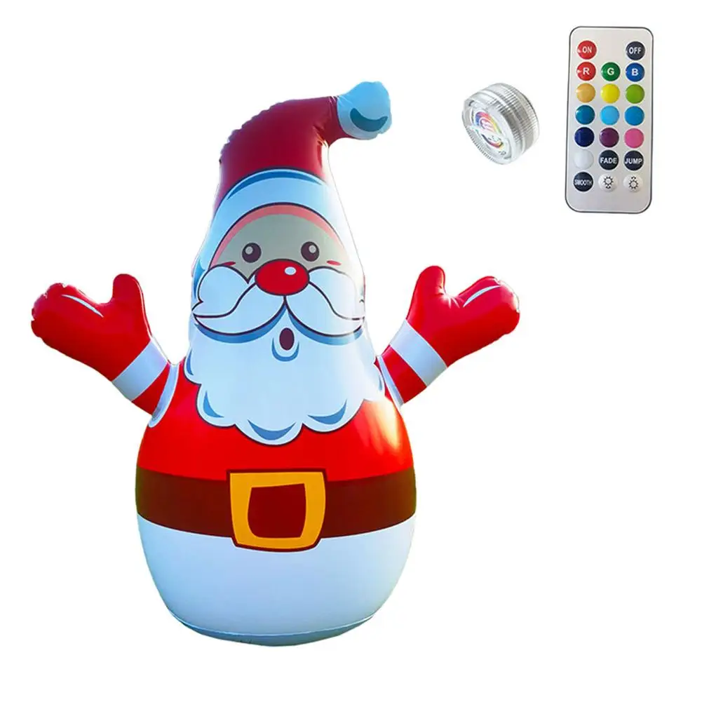 

Luminous Inflatable Snowman 2021 Christmas Holiday Party LED Xmas Ornament For 2022 New Year Household Parties Garden Decoration