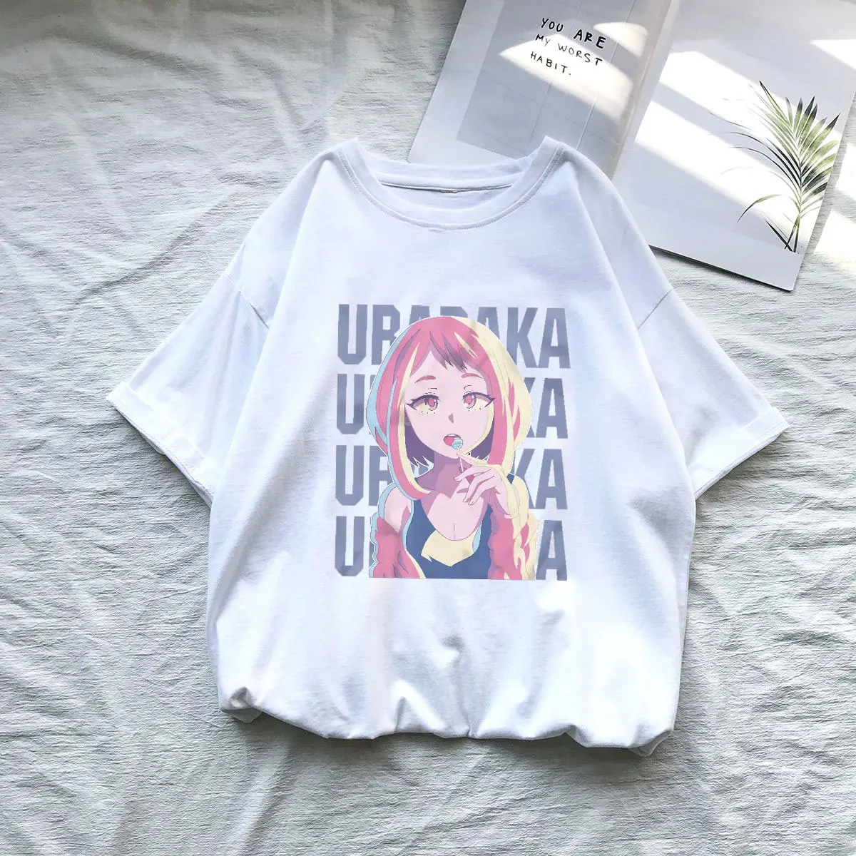 

Women's Japanese Anime Printed T-shirt Loose Short Sleeve Korean Harajuku T-shirt Casual Kawaii INS T-shirt