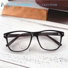 Очки IVSTA TF698 мужские с логотипом, квадратные оптические очки с ацетатной оправой, винтажные Роскошные брендовые дизайнерские очки для близорукости с коробкой