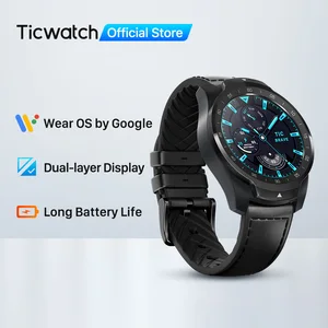 ticwatch pro 2020 1gb ram smartwatch dual display ip68 waterproof watches nfc sleep tracking 24h heart rate monitor mens watch free global shipping