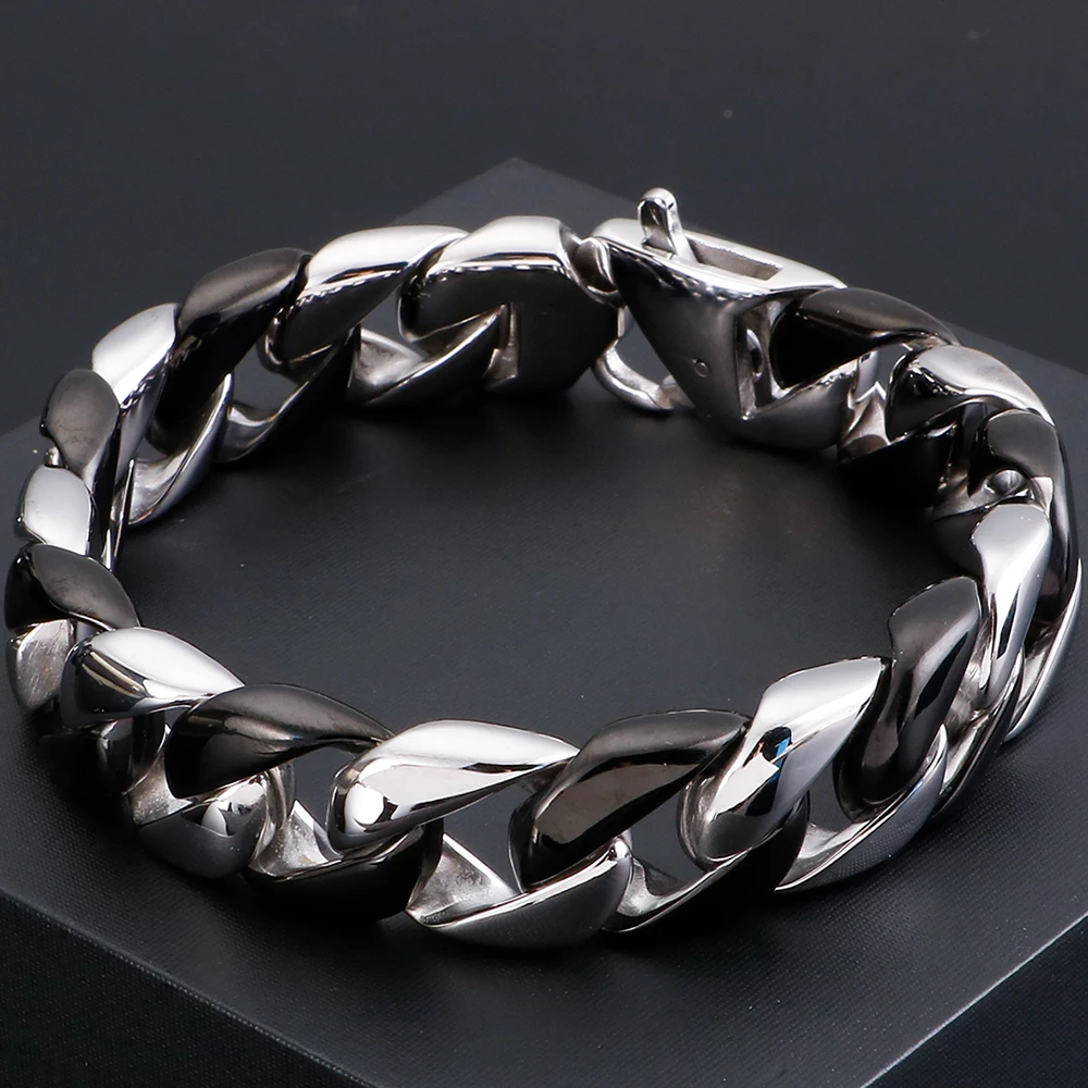 Браслет мужской панцирный из нержавеющей стали винтажное Ювелирное Украшение
