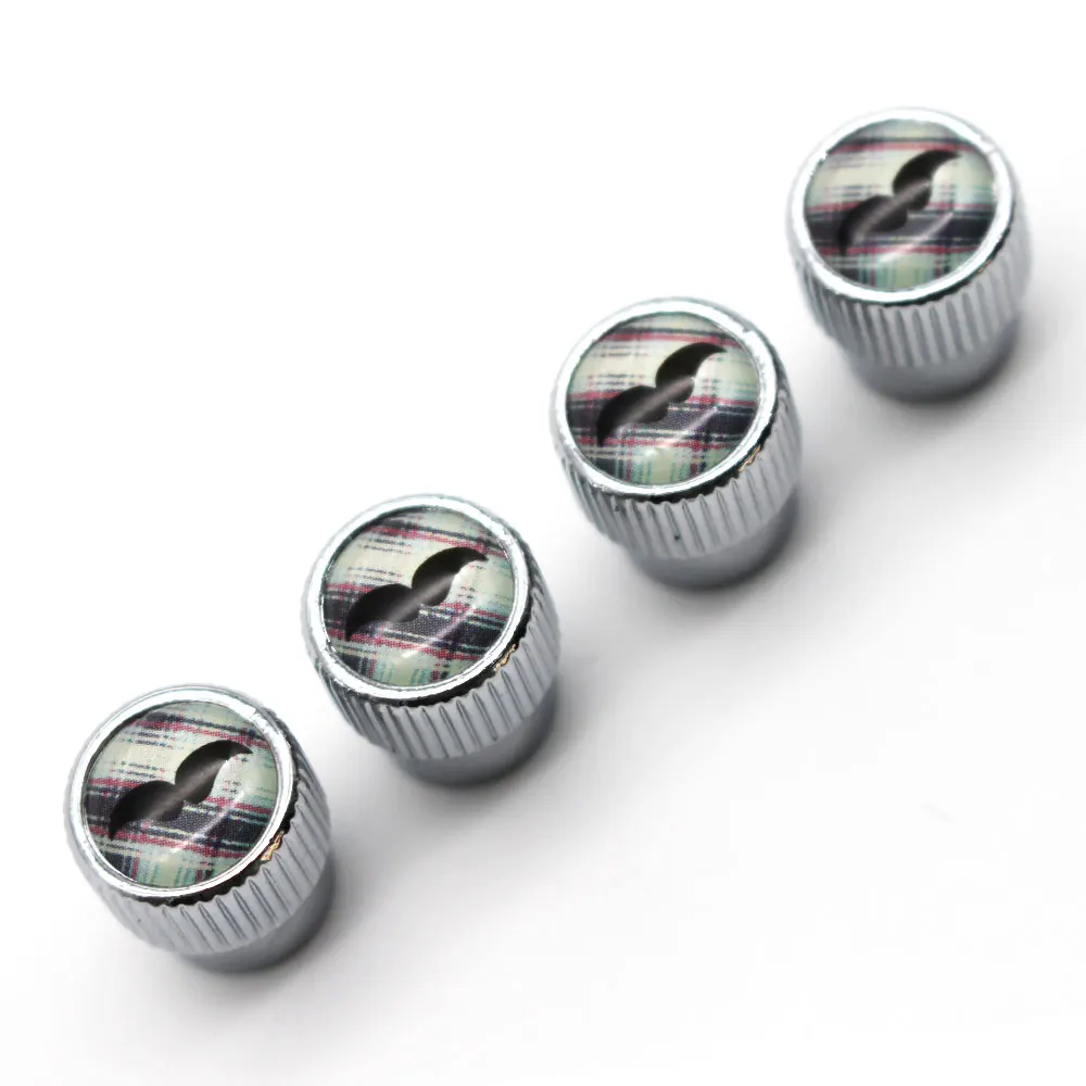

4 Pcs/Set Zinc Alloy Mustache Style Tire Valve Stem Cap Tire Wheel Stem Air Valve Caps for Auto Cars