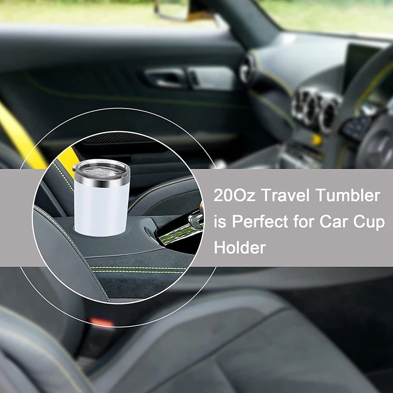 

4 Packs Travel Mug 20 Oz Stainless Steel Mug with Lid with Straw, Vacuum Insulated Hot and Cold Drink Mug