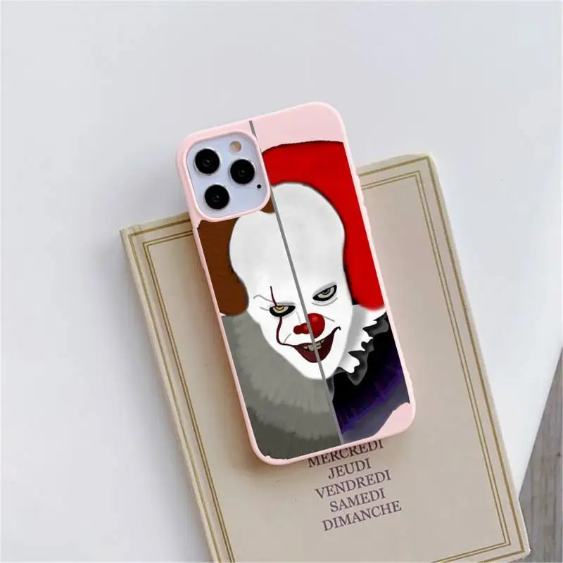 

Horror Character Pennywise Phone Case Candy Color for iPhone 6 6S 7 8 11 12 XS X SE 2020 XR mini pro Plus MAX funda