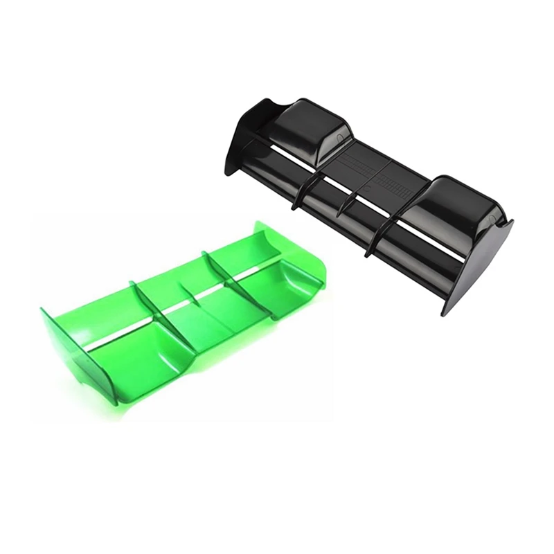 

2X 1:8 Buggy RC Cars RC Plastic Nylon Tail Wing For 1/8 Scale Nitro Electric Powered Off Road Buggytruck Remote,Green & Black