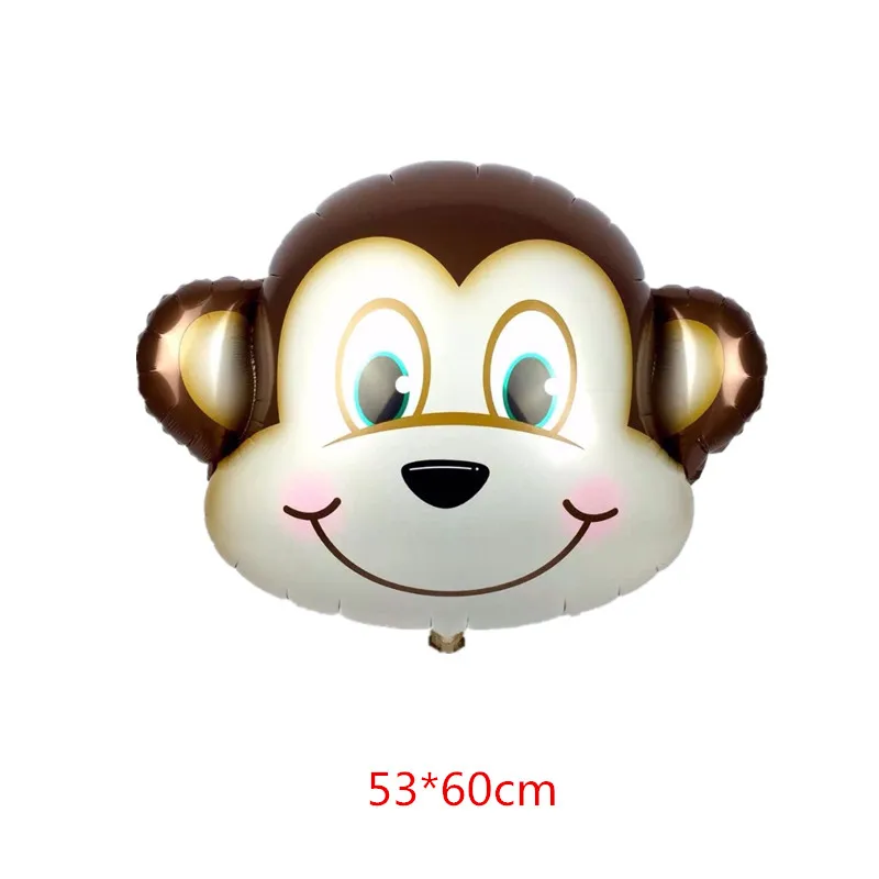 1 шт. новый стиль большая обезьяна Тигр Зебра олень корова голова гелиевая фольга