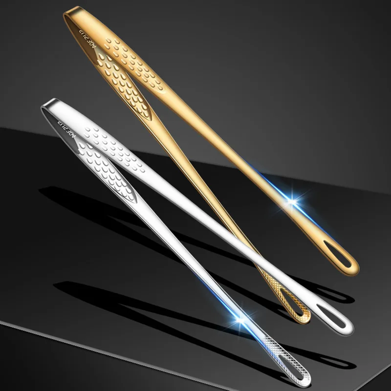 1 шт щипцы для пищи из нержавеющей стали ложки с длинной ручкой нескользящей