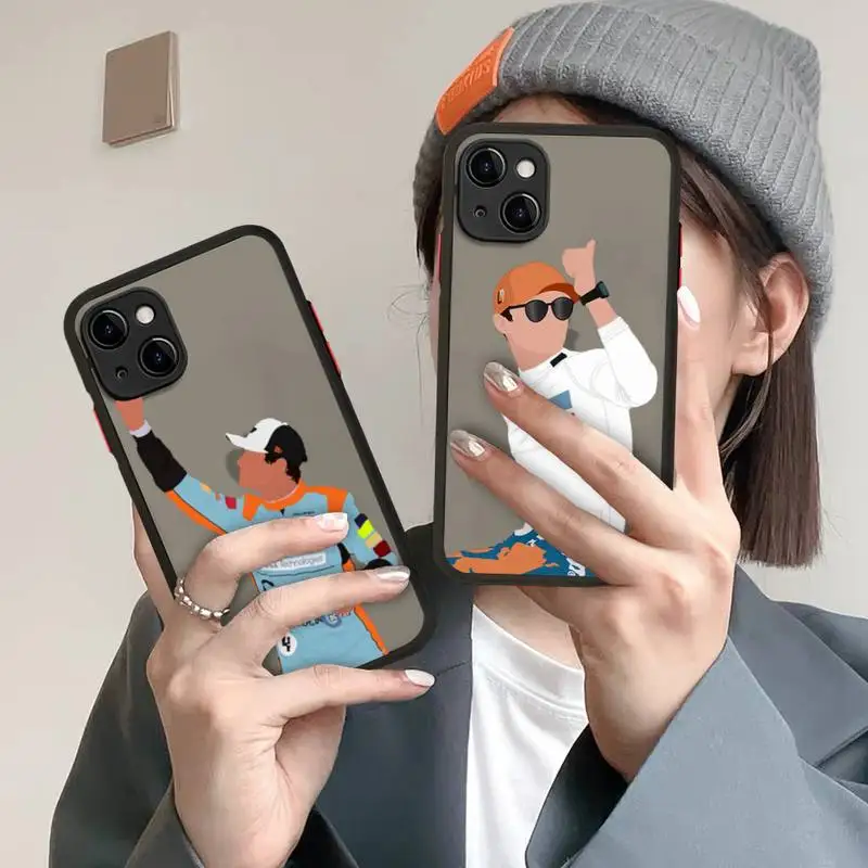 

Lando Norris 2021 Phone Case For iphone 12 11 13 Pro Max X XS Max XR 7 8 6 Plus 12mini Translucent Matte Shockproof Case