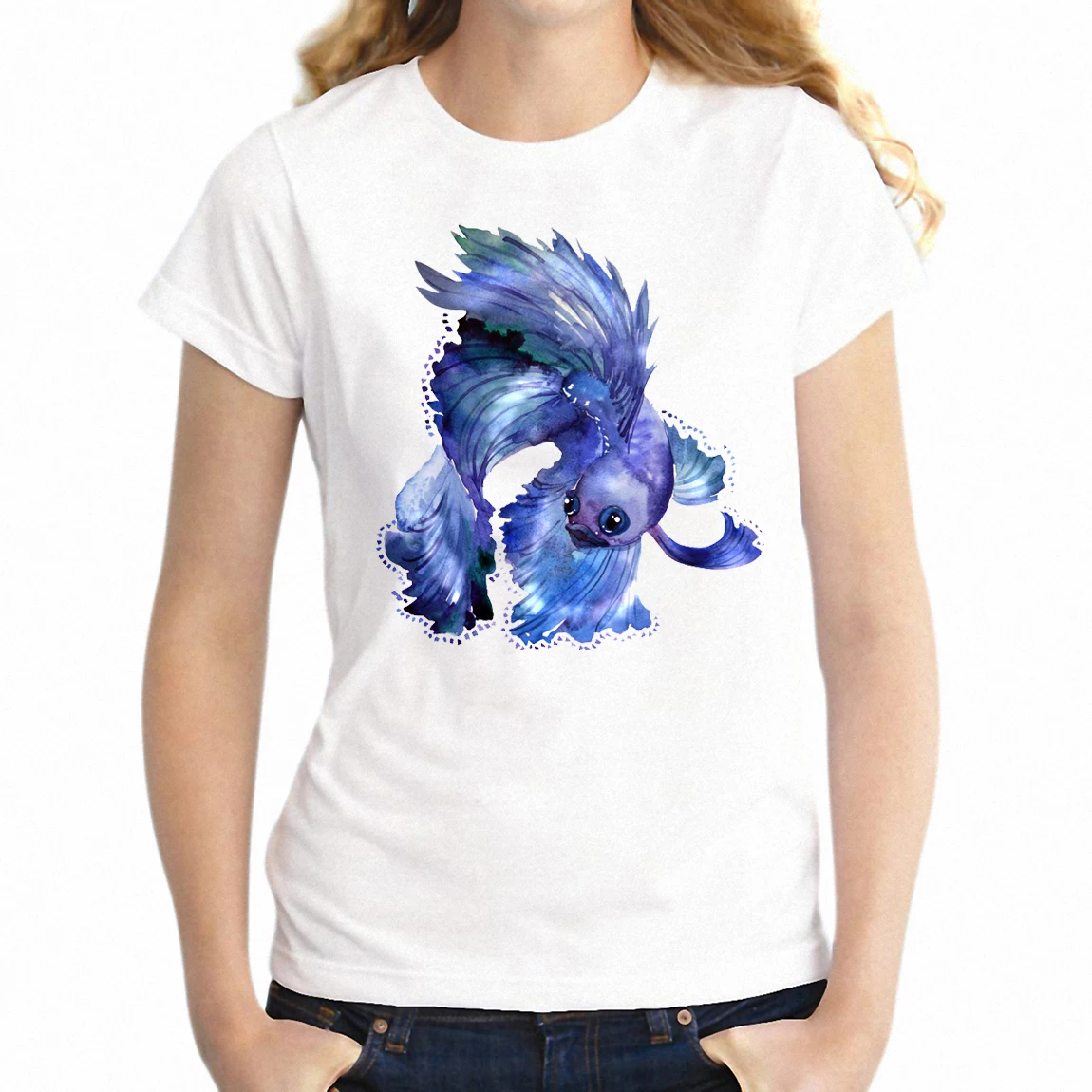 Летняя женская модная футболка с цветочным принтом и сердечком изображением