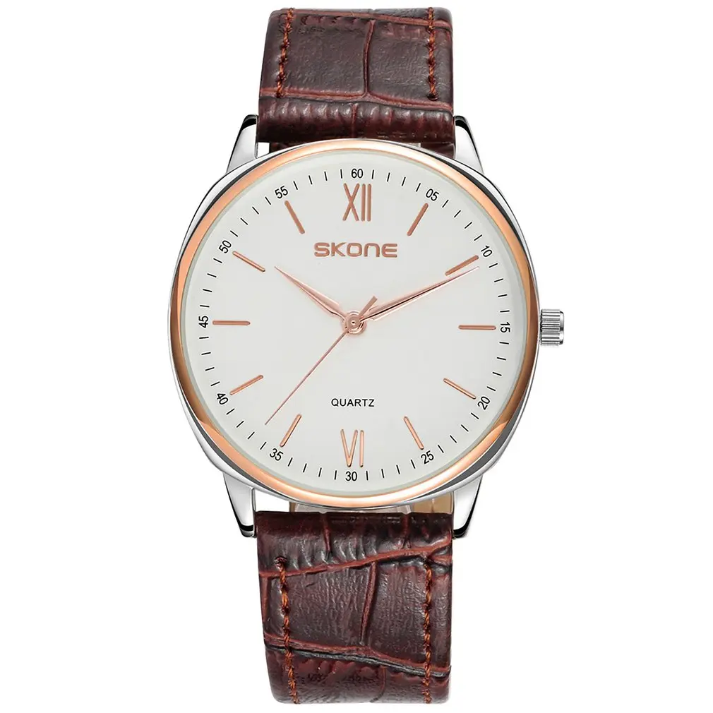 Мужские деловые кварцевые часы ультратонкая кожа ремешок Неделя Календарь