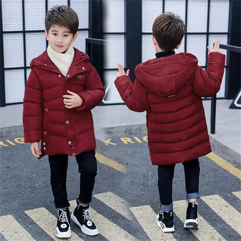 Зимняя Детская куртка и пальто для мальчиков Новое поступление модная верхняя одежда с капюшоном детское
