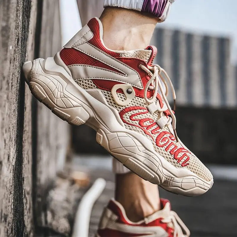 

Men's Casual Shoes Outdoor Sports Walking Sneakers Breathable Jogging Air Cushioning Male Gym Fitness Sneakers Dad Shoes