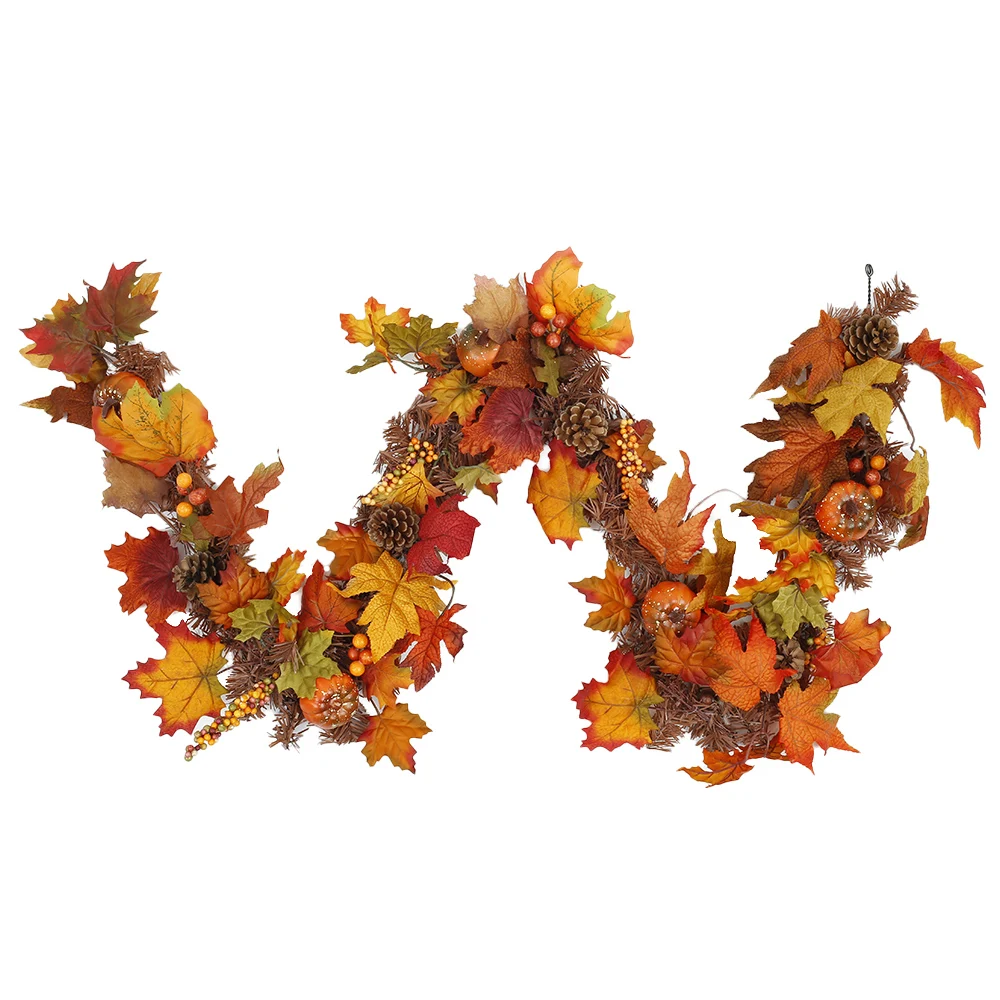 

Осенняя гирлянда с кленовыми листьями, 5,9 футов, искусственная Осенняя гирлянда с листвой, осенняя подвесная Осенняя лоза, праздничное укра...