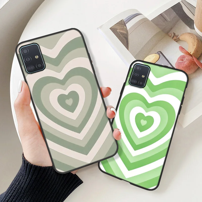 Case For Samsung A51 Cases Silicone Funda Samsung A52S 5G A50 A52 A70 A71 A12 A21S A31 A72 A33 A53 A73 A82 A22 Love Heart Covers